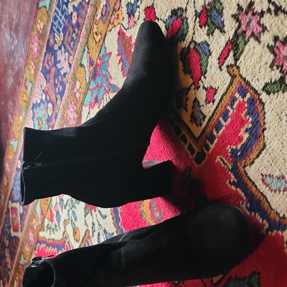 Chunky heel booties